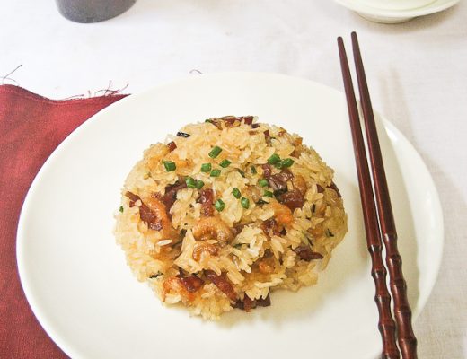 Chinese Stir-Fried Glutinous Rice 生炒糯米饭 (Mom's Recipe)